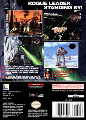 Star Wars - Rogue Squadron II - Rogue Leader box cover back